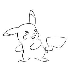 Dessin à colorier: Pikachu (Jeux Vidéos) #177231 - Coloriages à Imprimer Gratuits
