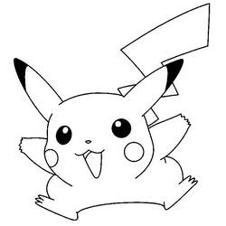 Coloriage Pikachu (Jeux Vidéos) #177232 à imprimer et colorier