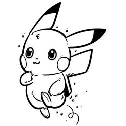 Coloriage Pikachu (Jeux Vidéos) #177233 à imprimer et colorier