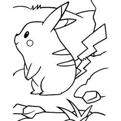 Coloriage Pikachu (Jeux Vidéos) #177235 à imprimer et colorier