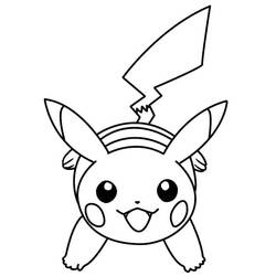 Coloriage Pikachu (Jeux Vidéos) #177240 à imprimer et colorier