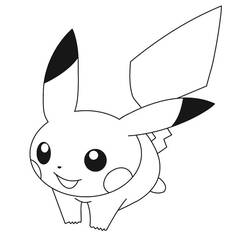 Dessin à colorier: Pikachu (Jeux Vidéos) #177244 - Coloriages à Imprimer Gratuits