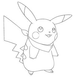 Coloriage Pikachu (Jeux Vidéos) #177247 à imprimer et colorier