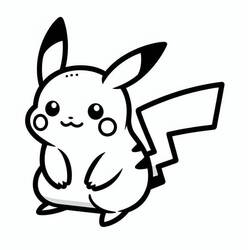 Dessin à colorier: Pikachu (Jeux Vidéos) #215395 - Coloriages à Imprimer Gratuits