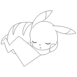 Coloriage Pikachu (Jeux Vidéos) #215405 à imprimer et colorier