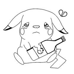 Coloriage Pikachu (Jeux Vidéos) #215407 à imprimer et colorier