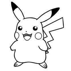 Dessin à colorier: Pikachu (Jeux Vidéos) #215413 - Coloriages à Imprimer Gratuits