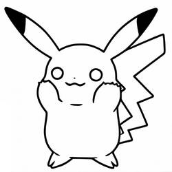 Coloriage Pikachu (Jeux Vidéos) #215415 à imprimer et colorier