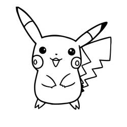 Coloriage Pikachu (Jeux Vidéos) #215416 à imprimer et colorier