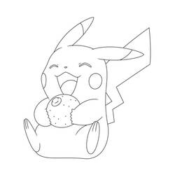 Coloriage Pikachu (Jeux Vidéos) #215418 à imprimer et colorier