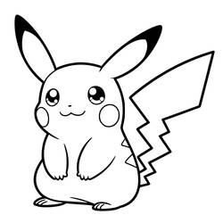 Dessin à colorier: Pikachu (Jeux Vidéos) #215422 - Coloriages à Imprimer Gratuits
