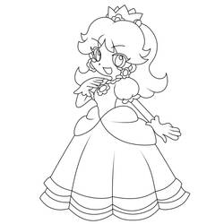 Dessin à colorier: Princesse Daisy (Jeux Vidéos) #219048 - Coloriages à Imprimer Gratuits
