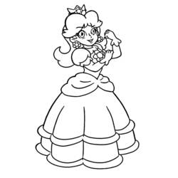Dessin à colorier: Princesse Daisy (Jeux Vidéos) #219054 - Coloriages à Imprimer Gratuits