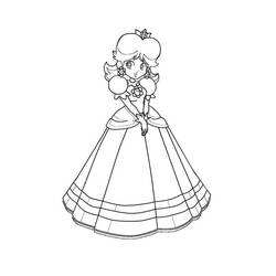 Dessin à colorier: Princesse Daisy (Jeux Vidéos) #219061 - Coloriages à Imprimer Gratuits