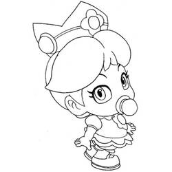 Dessin à colorier: Princesse Peach (Jeux Vidéos) #211809 - Coloriages à Imprimer Gratuits