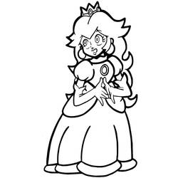 Dessin à colorier: Princesse Peach (Jeux Vidéos) #211817 - Coloriages à Imprimer Gratuits