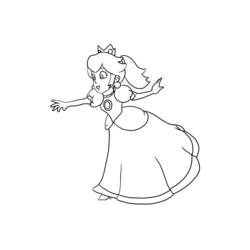 Dessin à colorier: Princesse Peach (Jeux Vidéos) #211834 - Coloriages à Imprimer Gratuits