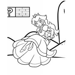 Dessin à colorier: Princesse Peach (Jeux Vidéos) #211835 - Coloriages à Imprimer Gratuits