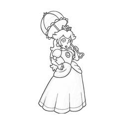 Dessin à colorier: Princesse Peach (Jeux Vidéos) #211838 - Coloriages à Imprimer Gratuits