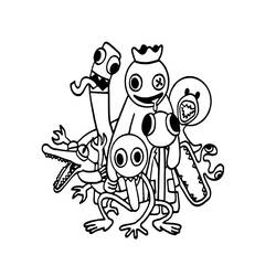 Coloriage Rainbow Friends (Jeux Vidéos) #201297 à imprimer et colorier