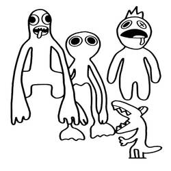 Coloriage Rainbow Friends (Jeux Vidéos) #201298 à imprimer et colorier