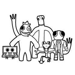 Coloriage Rainbow Friends (Jeux Vidéos) #201317 à imprimer et colorier