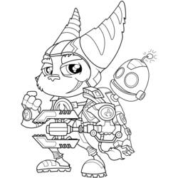 Dessin à colorier: Ratchet et Clank (Jeux Vidéos) #204594 - Coloriages à Imprimer Gratuits
