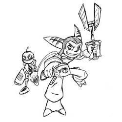 Dessin à colorier: Ratchet et Clank (Jeux Vidéos) #204614 - Coloriages à Imprimer Gratuits