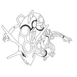 Dessin à colorier: Rayquaza (Jeux Vidéos) #181617 - Coloriages à Imprimer Gratuits