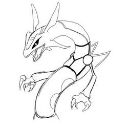 Dessin à colorier: Rayquaza (Jeux Vidéos) #181620 - Coloriages à Imprimer Gratuits