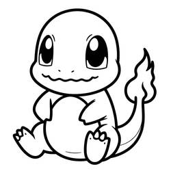 Dessin à colorier: Salamèche (Jeux Vidéos) #219016 - Coloriages à Imprimer Gratuits