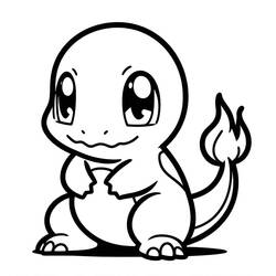 Dessin à colorier: Salamèche (Jeux Vidéos) #219019 - Coloriages à Imprimer Gratuits