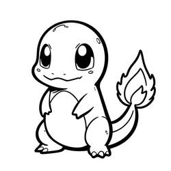 Dessin à colorier: Salamèche (Jeux Vidéos) #219024 - Coloriages à Imprimer Gratuits