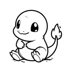 Dessin à colorier: Salamèche (Jeux Vidéos) #219029 - Coloriages à Imprimer Gratuits