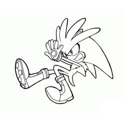 Coloriage Silver Sonic (Jeux Vidéos) #221545 à imprimer et colorier