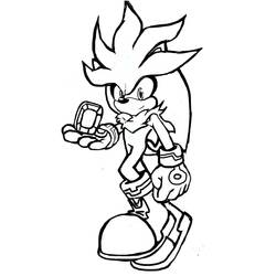 Coloriage Silver Sonic (Jeux Vidéos) #221554 à imprimer et colorier