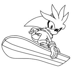Coloriage Silver Sonic (Jeux Vidéos) #221561 à imprimer et colorier