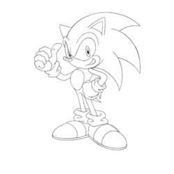 Dessin à colorier: Sonic (Jeux Vidéos) #153825 - Coloriages à Imprimer Gratuits