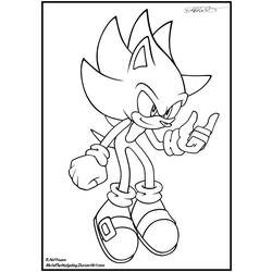 Dessin à colorier: Sonic (Jeux Vidéos) #153855 - Coloriages à imprimer