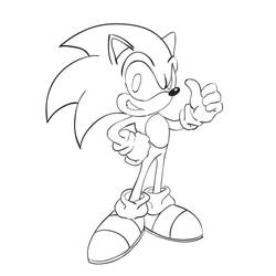 Dessin à colorier: Sonic (Jeux Vidéos) #153857 - Coloriages à Imprimer Gratuits