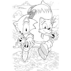 Dessin à colorier: Sonic (Jeux Vidéos) #153900 - Coloriages à Imprimer Gratuits