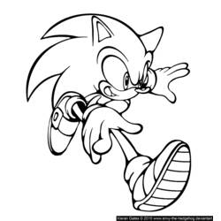 Dessin à colorier: Sonic (Jeux Vidéos) #153917 - Coloriages à imprimer