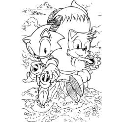 Dessin à colorier: Sonic (Jeux Vidéos) #153924 - Coloriages à Imprimer Gratuits