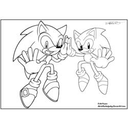 Dessin à colorier: Sonic (Jeux Vidéos) #154004 - Coloriages à Imprimer Gratuits