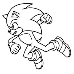 Dessin à colorier: Sonic (Jeux Vidéos) #180796 - Coloriages à Imprimer Gratuits