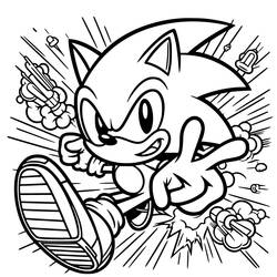 Dessin à colorier: Sonic (Jeux Vidéos) #213153 - Coloriages à Imprimer Gratuits