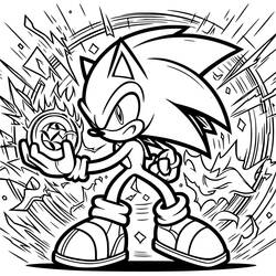 Dessin à colorier: Sonic (Jeux Vidéos) #213155 - Coloriages à Imprimer Gratuits