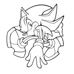 Coloriage Sonic Shadow (Jeux Vidéos) #216327 à imprimer et colorier
