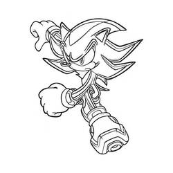 Coloriage Sonic Shadow (Jeux Vidéos) #216330 à imprimer et colorier
