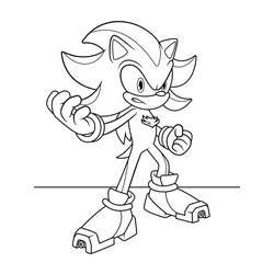Coloriage Sonic Shadow (Jeux Vidéos) #216331 à imprimer et colorier